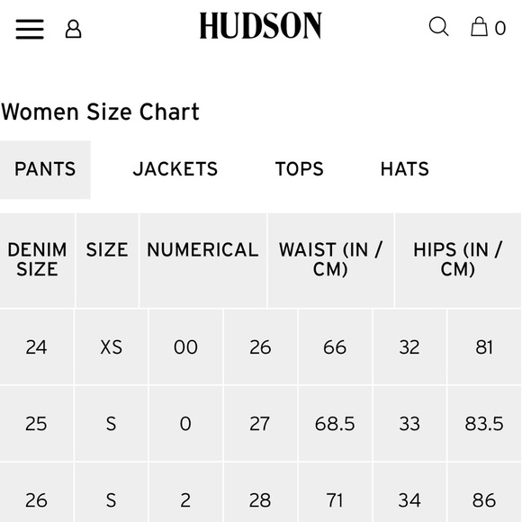 HUDSON NICO MID RISE INDIGO Sz 25 - Picture 10 of 10